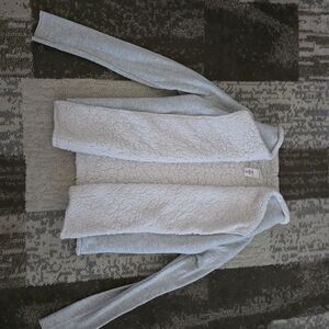 H&M Cream Textured Fleece Jacket